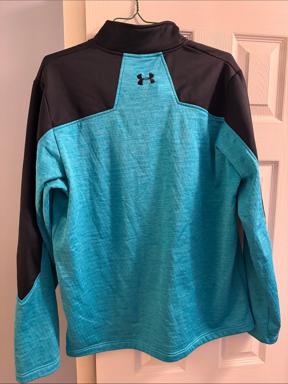Under Armour Men’s Aqua Quarter-Zip Pullover with Black Accents - Picture 2 of 4